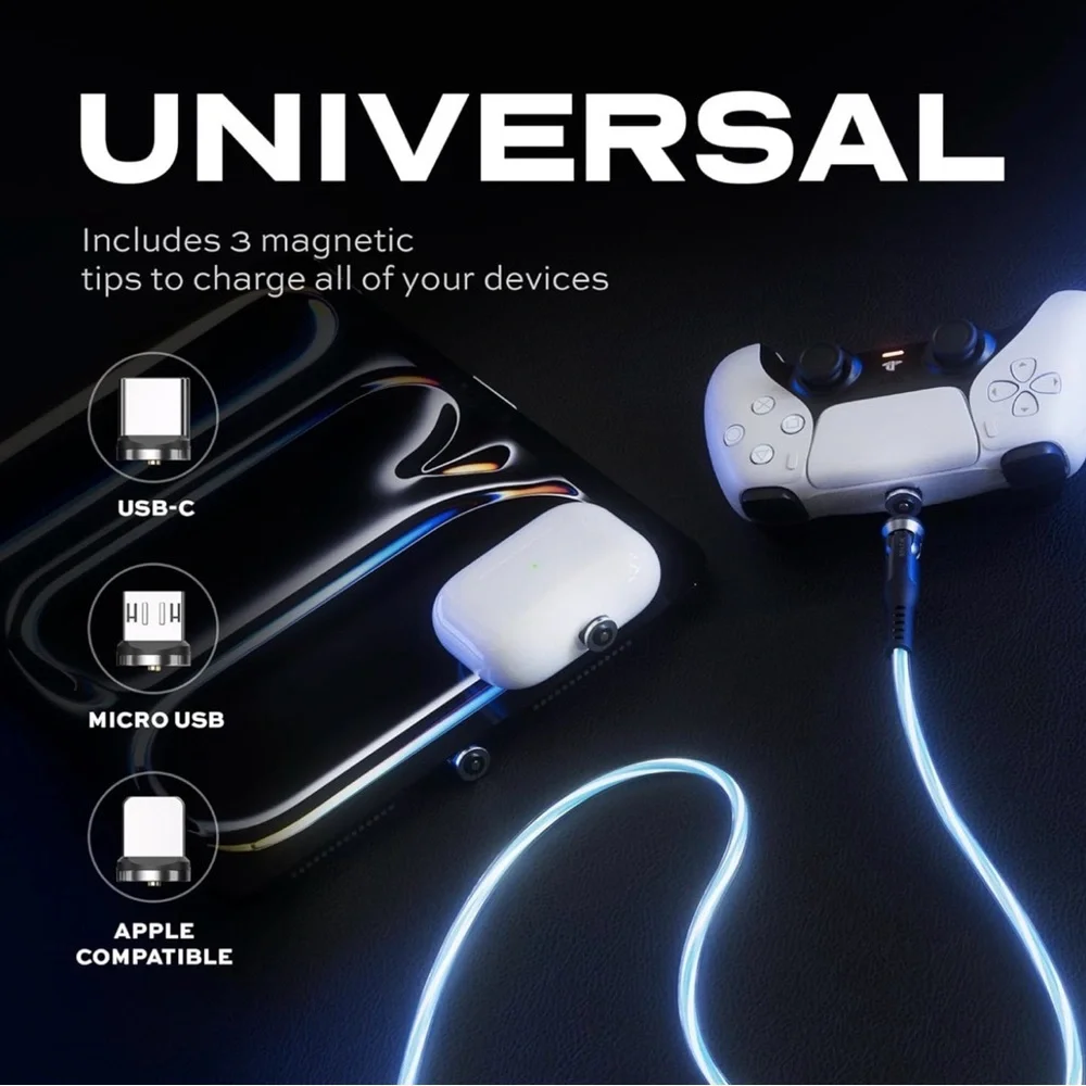 Statik 360 Magnetic Charging Cable (USB Charging Cable with Magnetic Tips)